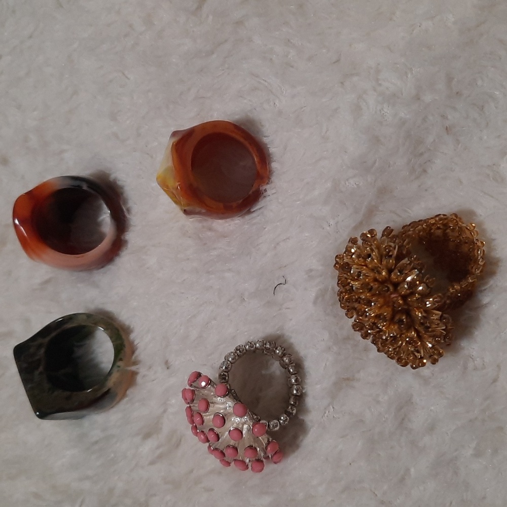 Colorful Statement Ring Set - Picture 2 of 4